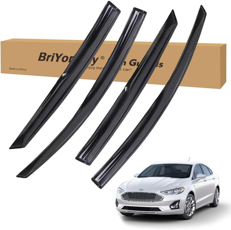 BriYorWay Vent Shades Rain Guards for Ford Fusion 2013 2014 2015 2016 2017 2018 2019 2020 Accessories, for Ford Fusion Window Deflectors Window Visors - Image 1